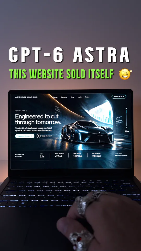Aerion Web Fueled concept website